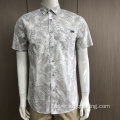 Men's 100% cotton print short sleeve shirts